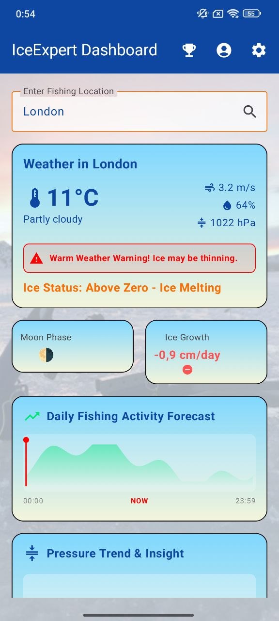 1x Fishing Master app screen
