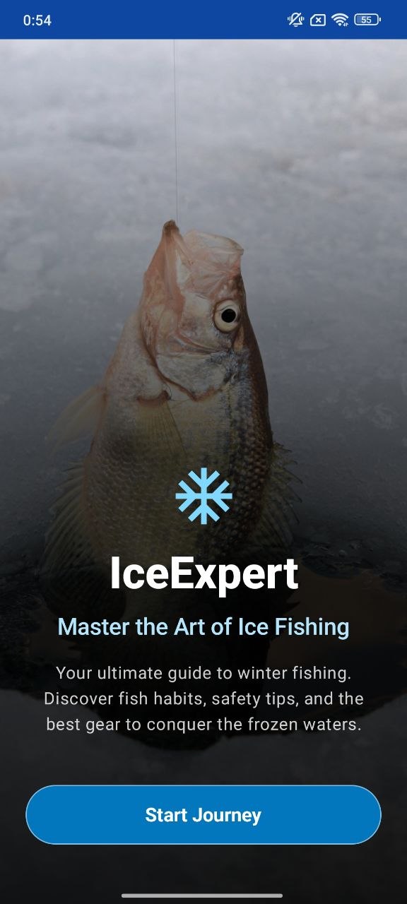 Fishing app screen